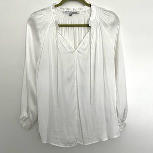 White Satin Blouse